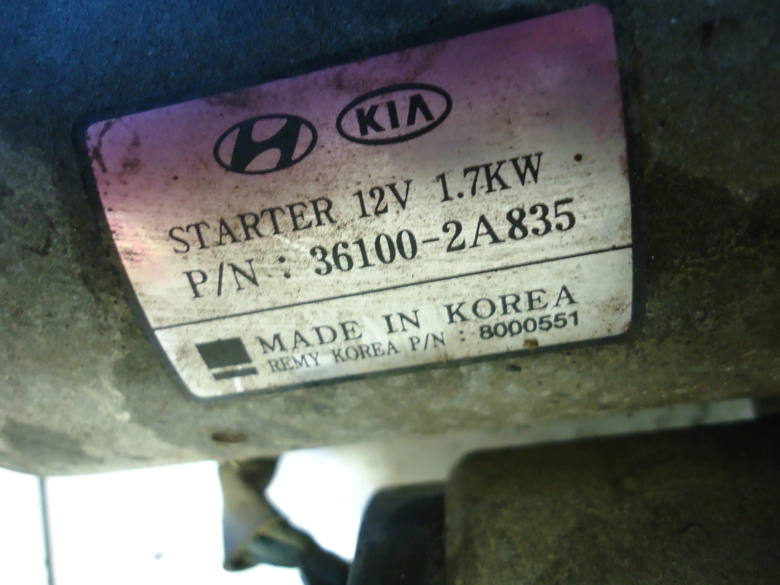HYUNDAI I30 KIA CEED 1.7 CRDI D4FD starter 36100-2A835