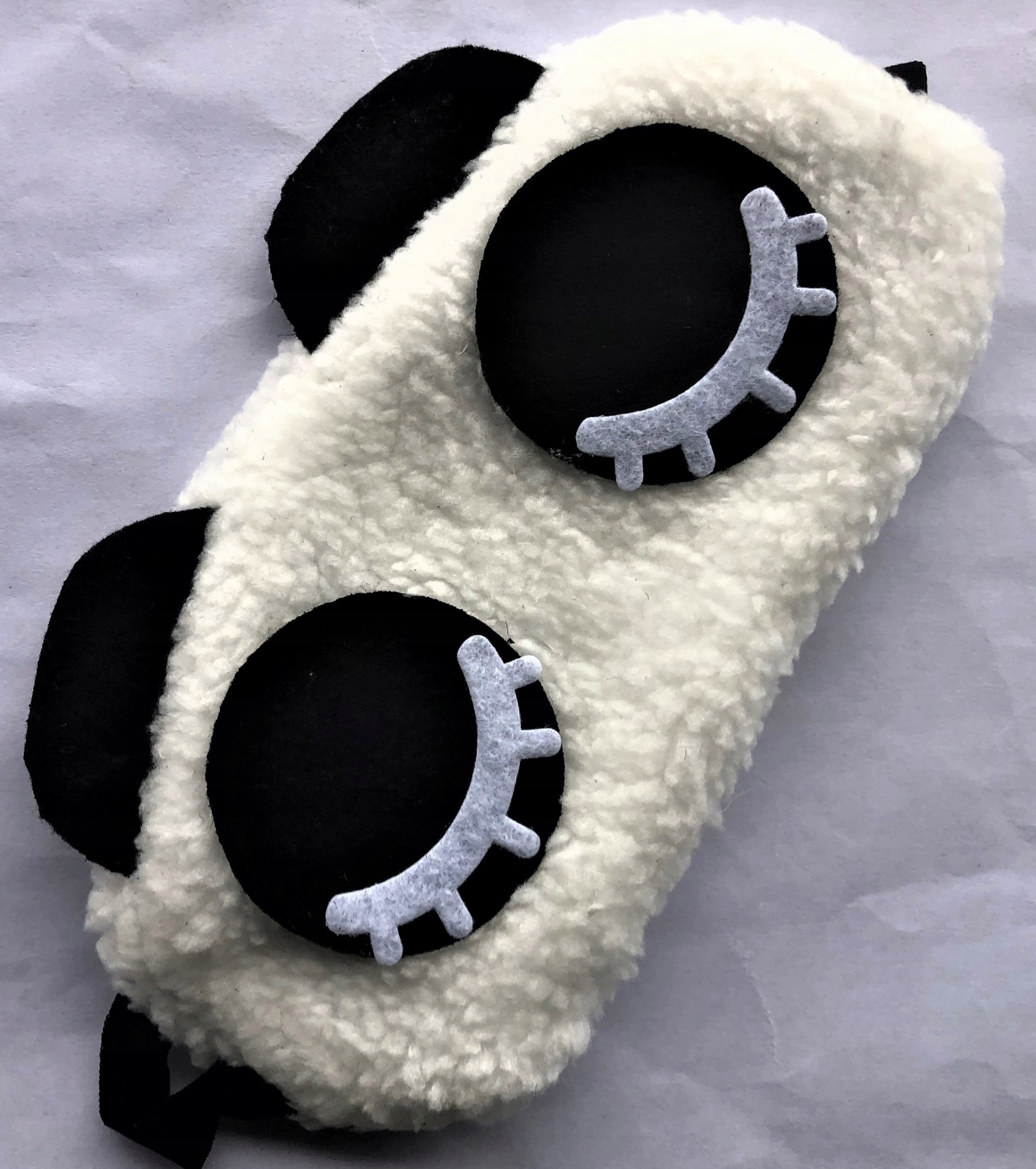 OPASKA NA OCZY MASKA DO SPANIA SNU RELAKSU PANDA Materiał dominujący poliester