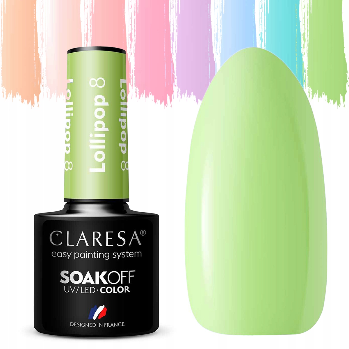 

Claresa pastelowe Lakiery Hybrydowe Lollipop 8