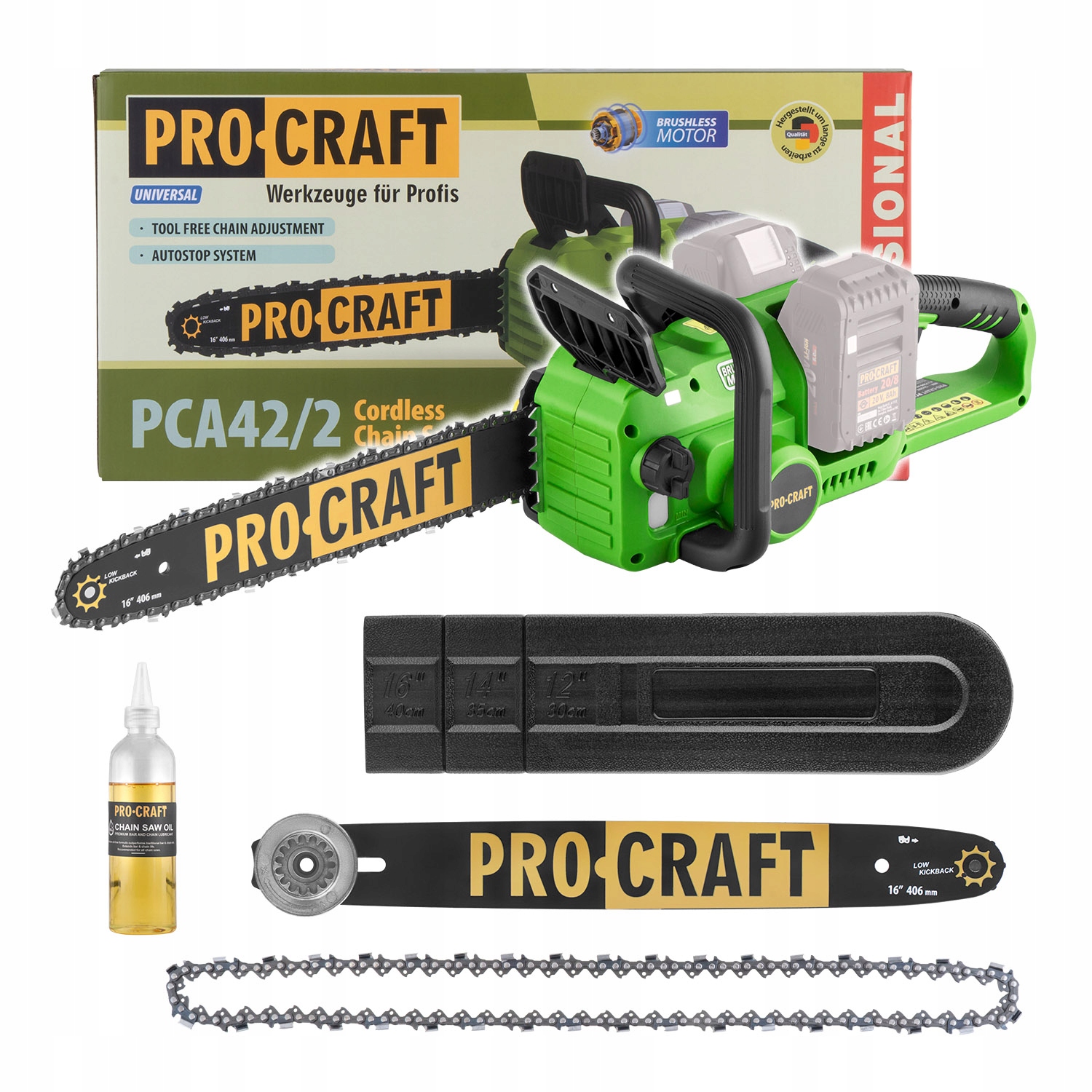 Řetězová pila Aku Procraft PCA42/2 40V
