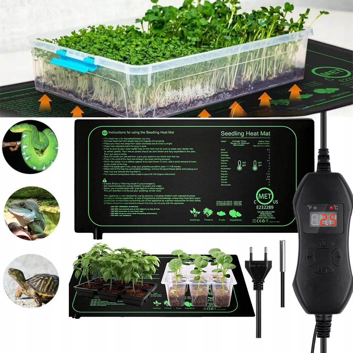 Levně Topný Rohož pro rostliny a sazenice 52 x 24 cm 50W