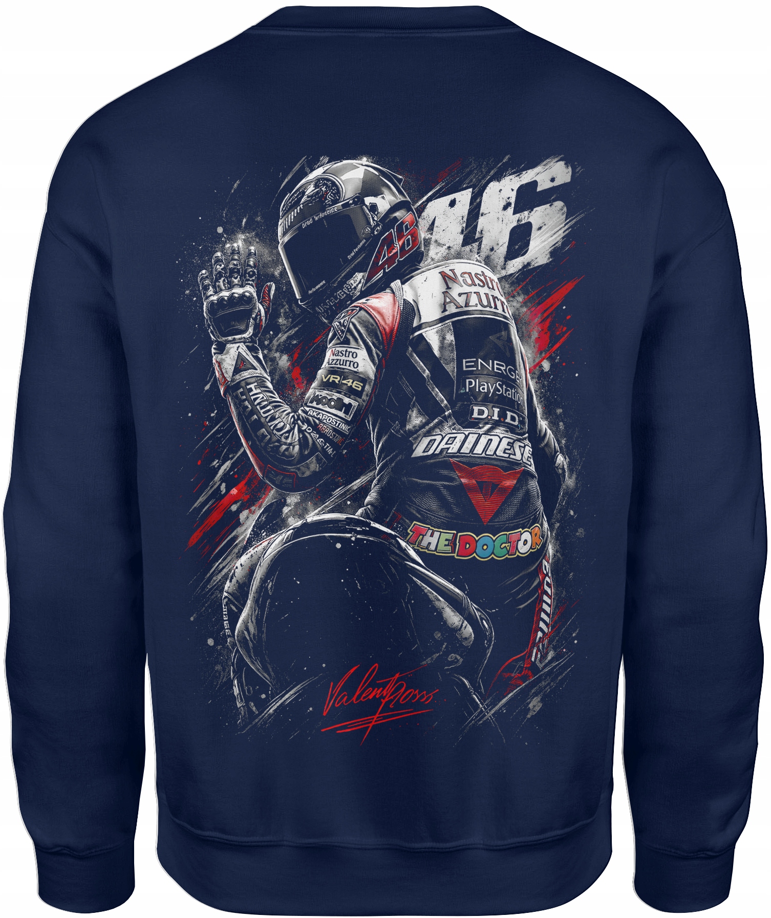 Bluza Motocyklowa Dla Motocyklisty Na Plecach Nadruk Z Tyłu L