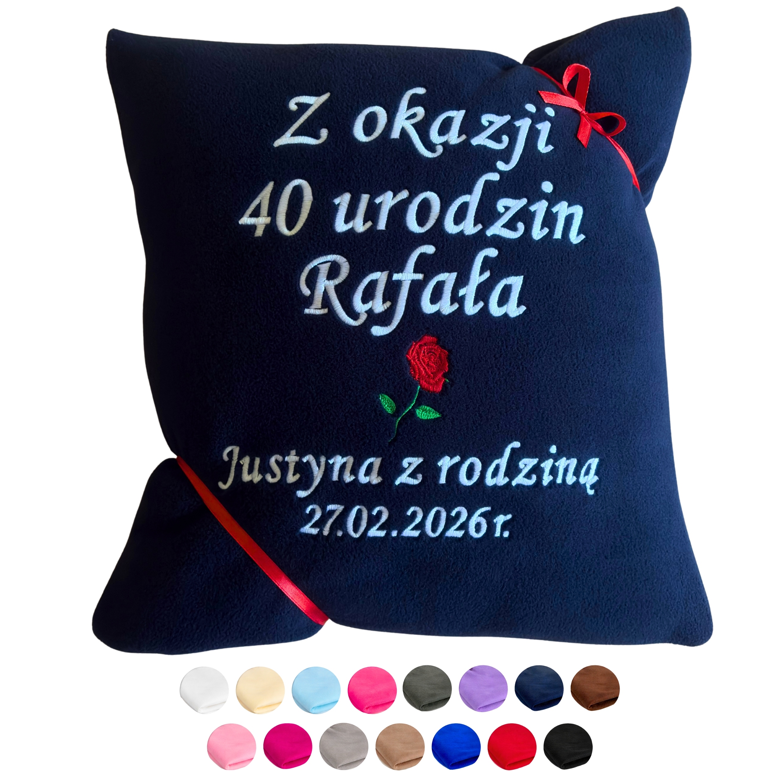 Dárek k 40. Narozeninám pro muže, muže, bratra, syna, kolegu, Polštář, jméno
