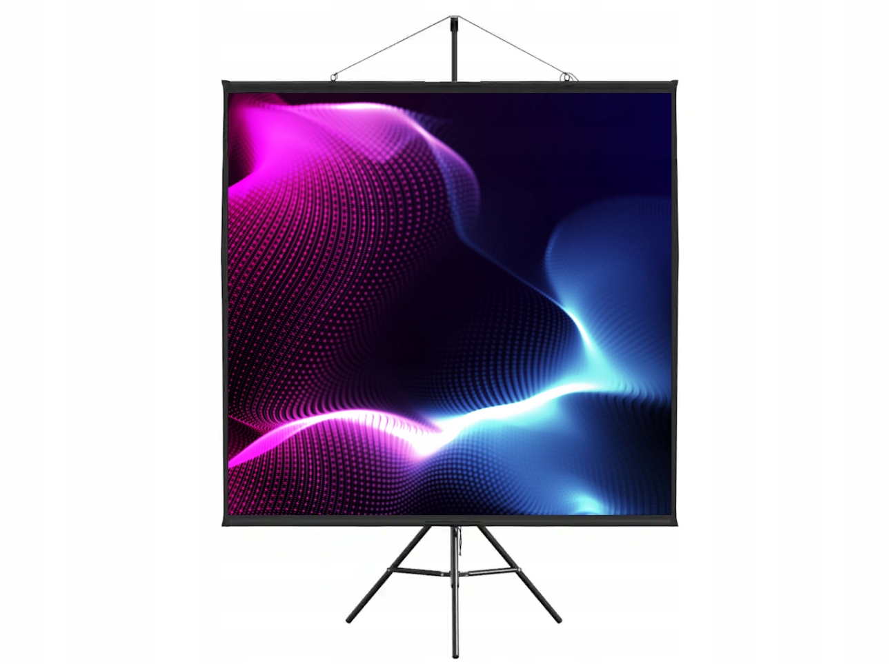 Ekran Projekcyjny Na Statywie Rzutnika 128x124cm 1:1" 1280x1240mm