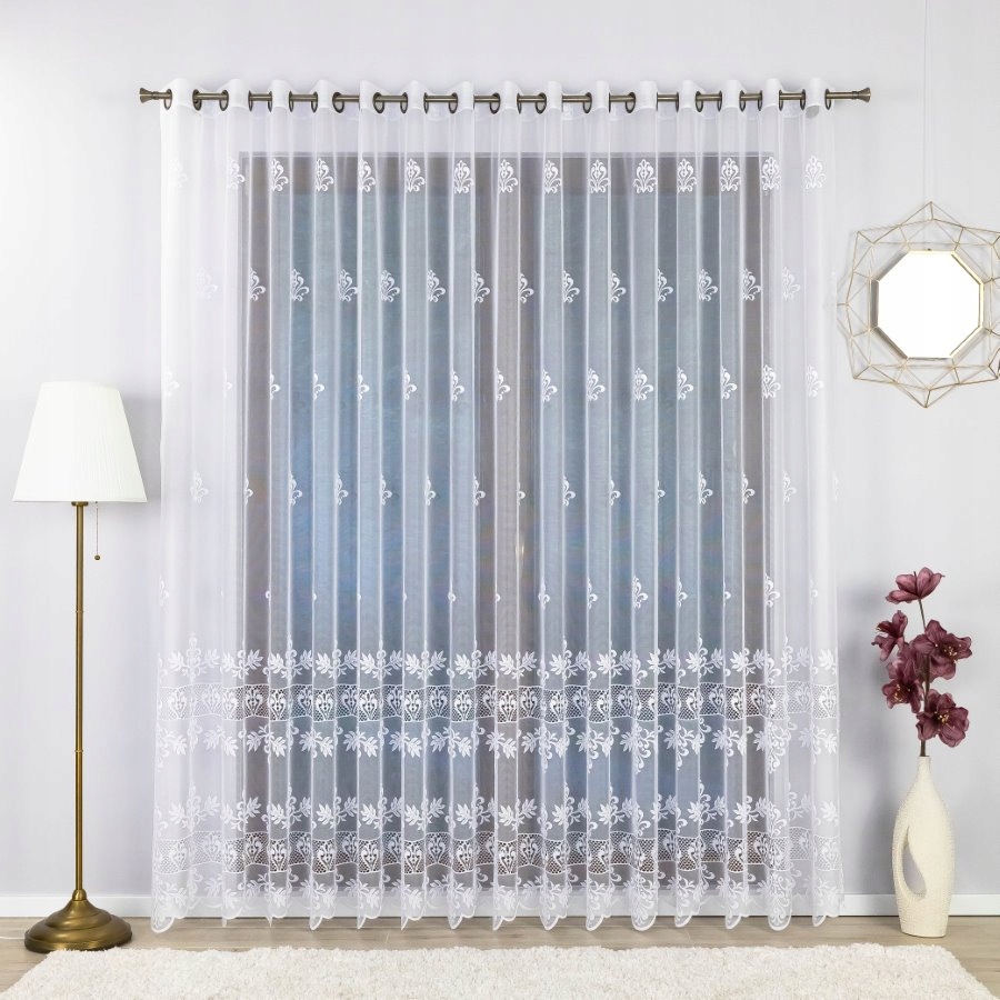 Hotová Záclona Ornamenty Žakár Oka 500X100