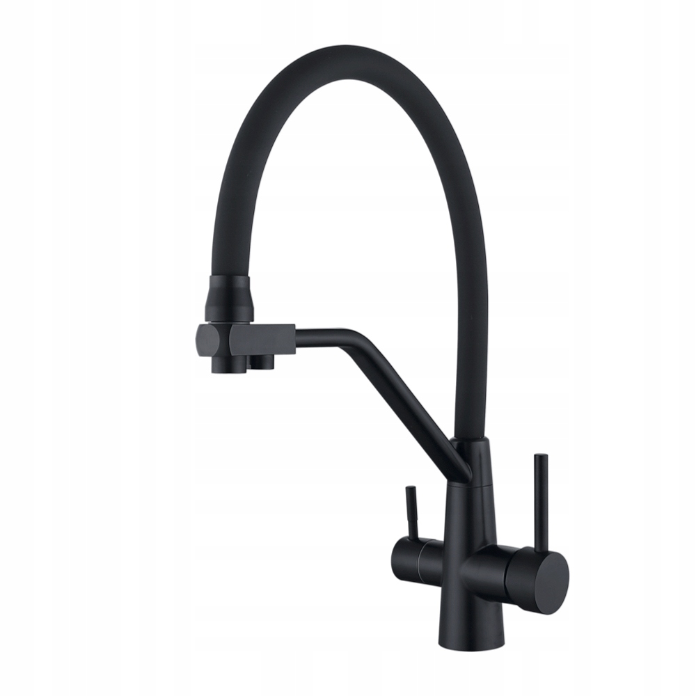 Kuchyňská baterie Wezer INX4A-08-BLACK s připojením na vodní filtr