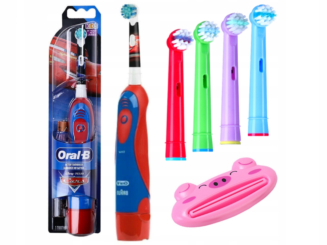 Szczoteczka Elektryczna dla Dzieci Oral-B Stages Power Auta Zestaw Kolor dominujący pomarańcze i czerwienie