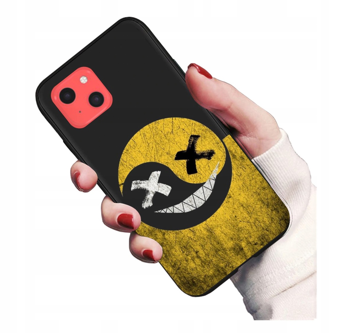

Etui czarne matowe do Iphone 13 nadruk Case