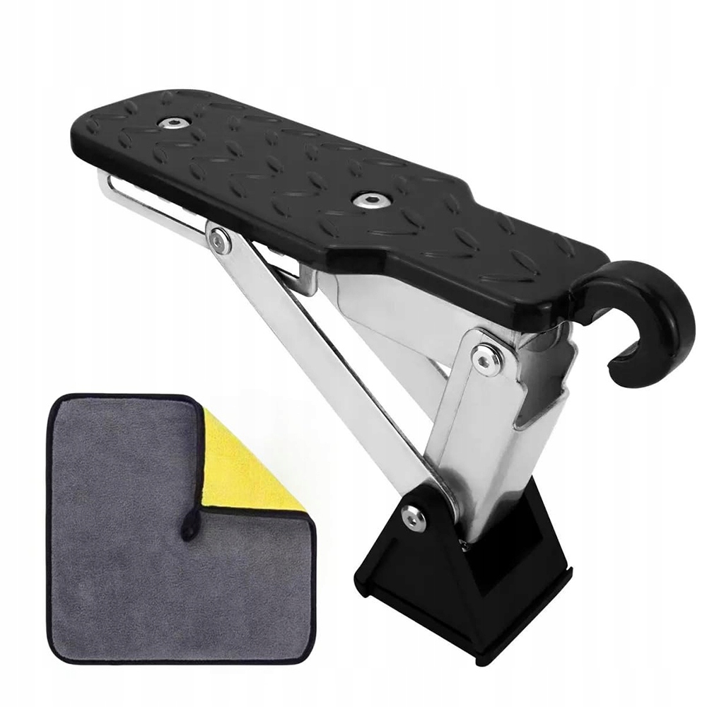 Stupínek K Dveřím Automobilu, Skládací, Univerzální, Přístup Na Střechu, Černý