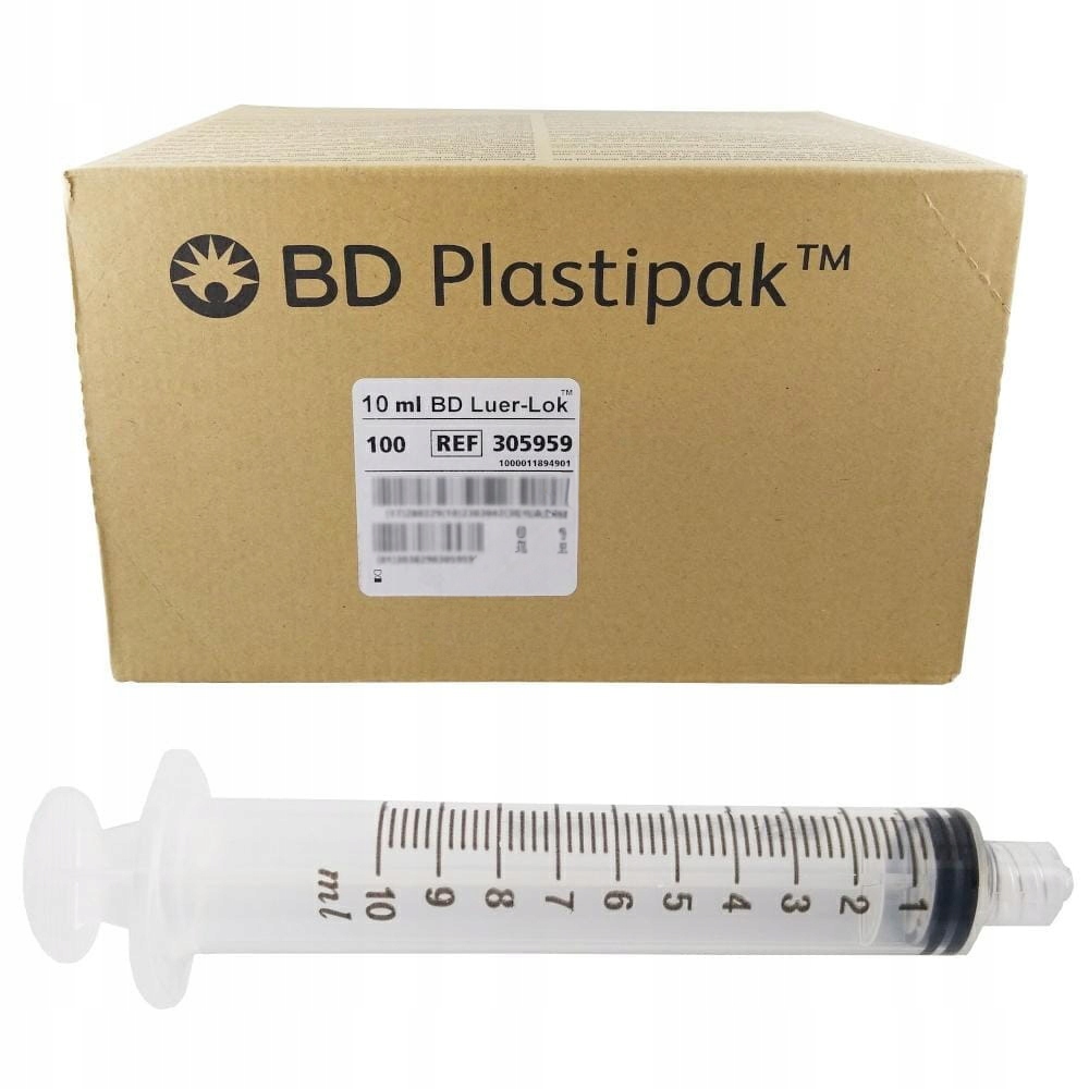 Шприц 3-х частей 10ml Luer Lock a ' 100PCS PLASTIPAK BD