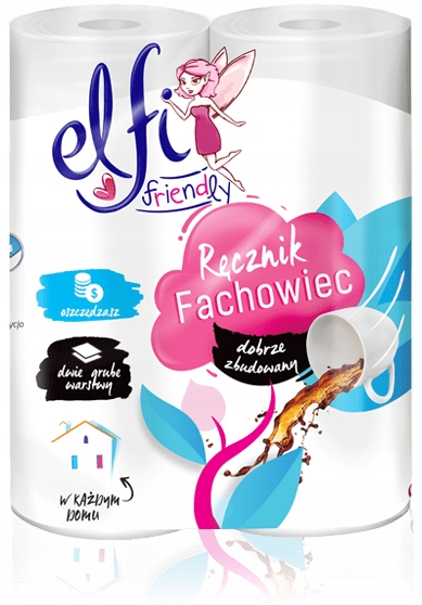 

Ręcznik Papierowy 2 Warstwowy Elfi 2 x 9.25 Metrów