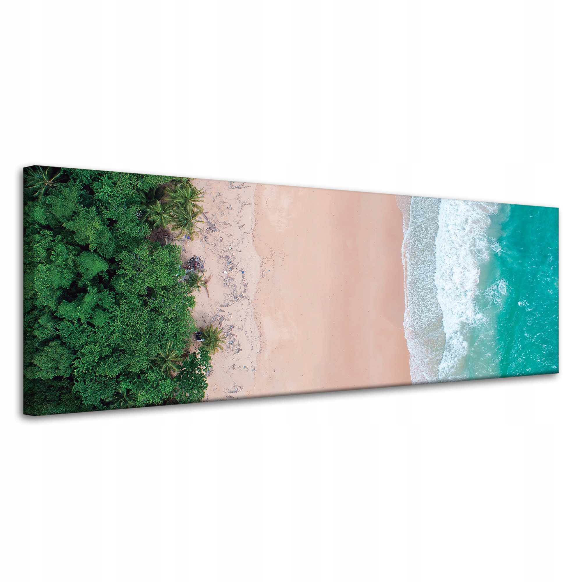 Obraz na plátně Stromy Voda Břeh Oceán Vlny 120x40 cm Ideální jako dárek