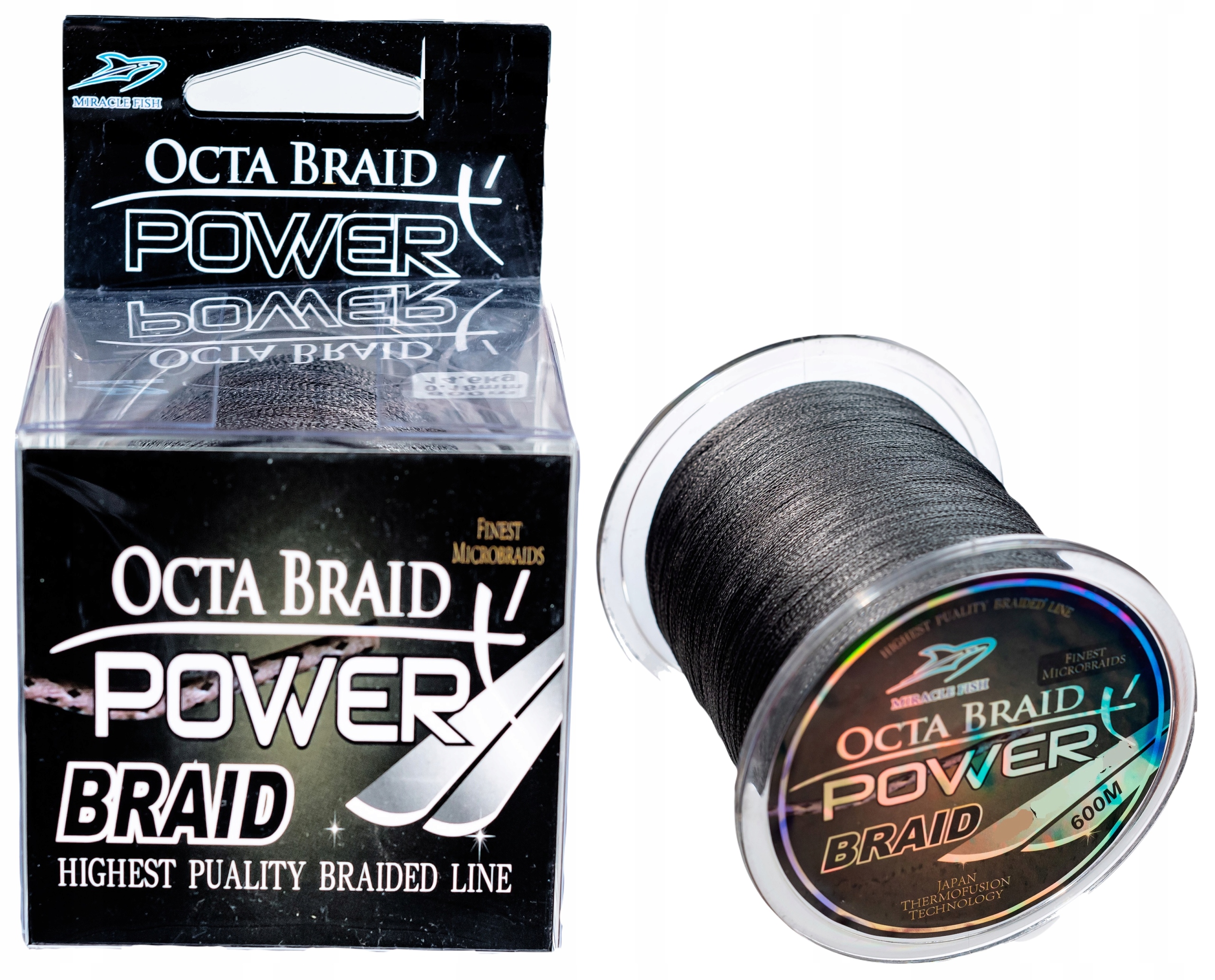 Plecionka Octa Braid Power X4 Black 0,18mm 600m