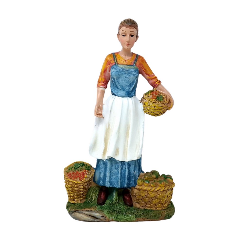 Figura Do Betlému „prodavatelka S Ovocem A Zeleninou“ pro figurky o výšce 30 cm