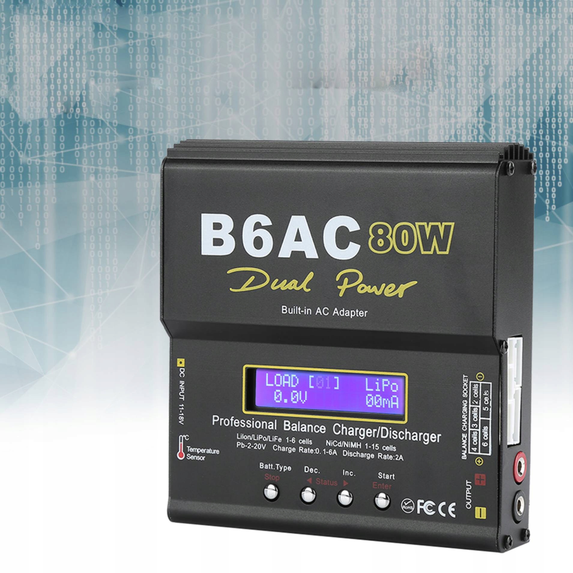 B6AC 80W Digitální Balanční Nabíječka
