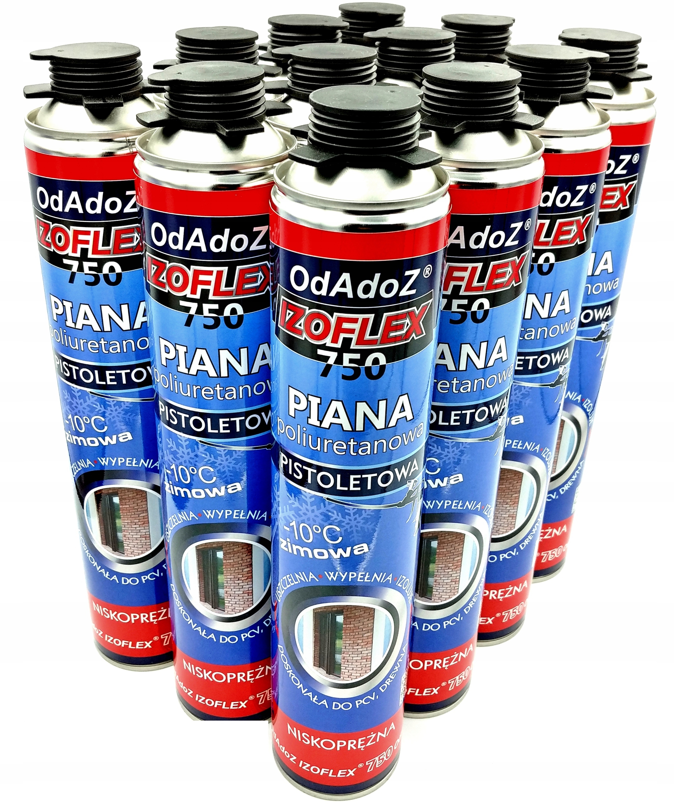 PIANKA MONTAŻOWA Piana Pistolet-owa 750ML 12 SZTUK