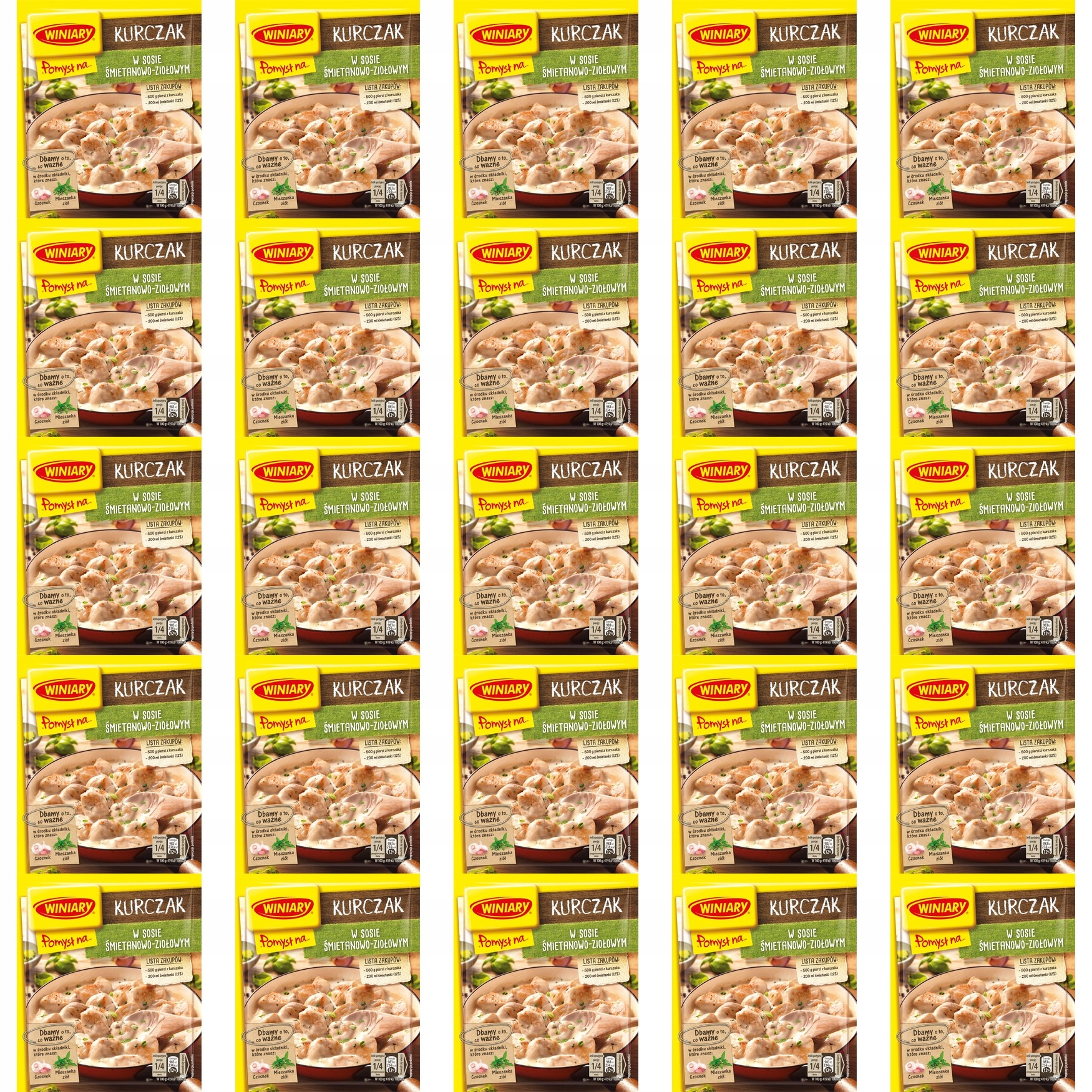 25x 30g Winiary Pomysł na... Kurczak w sosie śmietanowo-ziołowym Karton