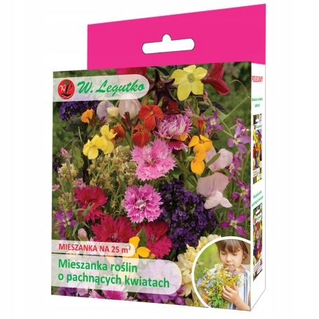 KWIETNA ŁĄKA mieszanka ROŚLIN o PACHNĄCYCH KWIATACH NASIONA 125g Marka W. Legutko