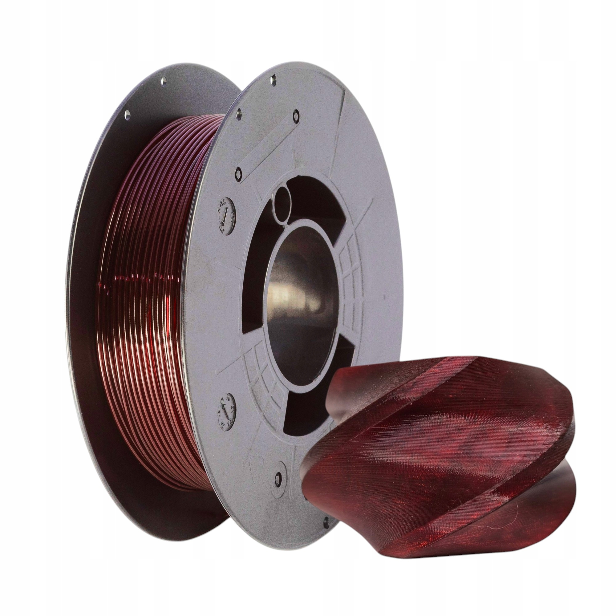 Filament PETG CZERWONY TRANSPARENTNY 1,75mm 0,2kg F3D