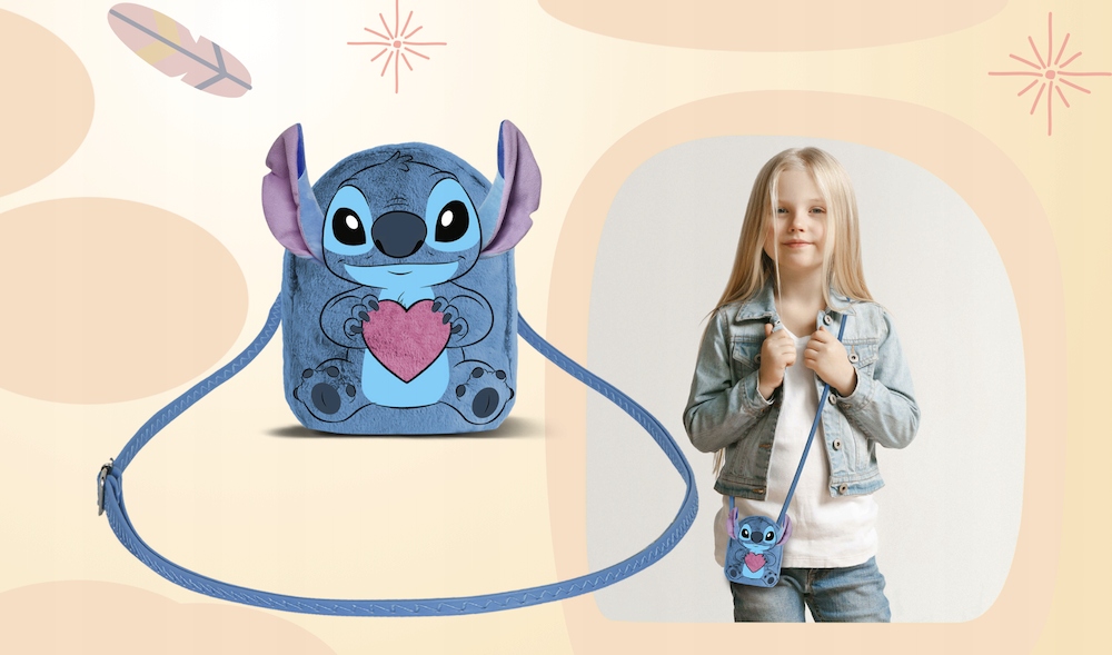 Stitch Love Mini kožešinová taška přes rameno '17x12x6 cm'