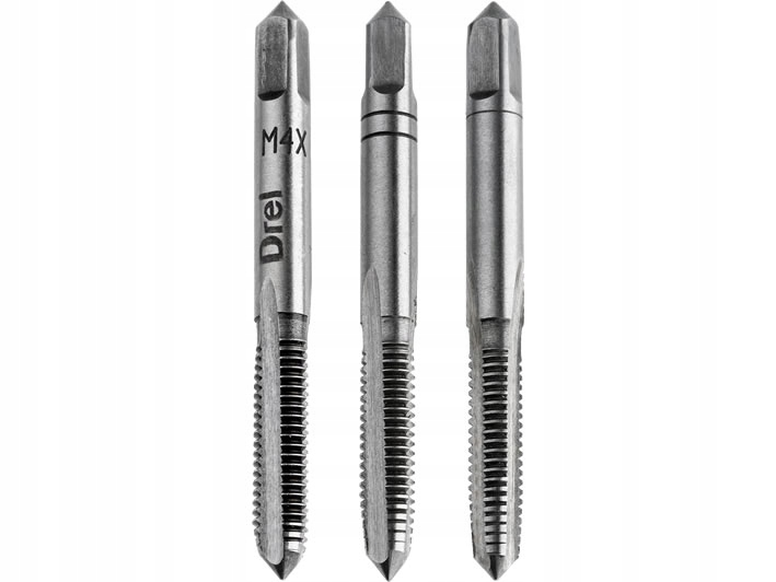 

Gwintownik Ręczny M4 x 0,7 mm 3 Sztuki