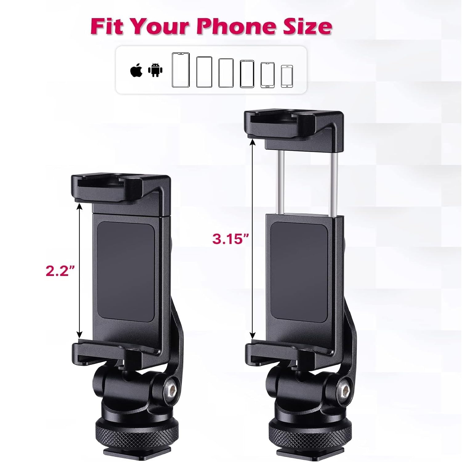 ULANZI ST-10 Metalowy Uchwyt Telefonu Adapter Statyw do iPhone Android — miniatura 4
