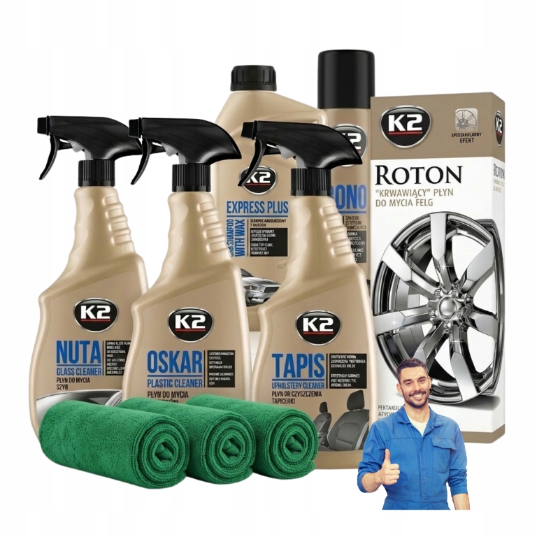 Zestaw Kosmetyków Samochodowych K2 XXL do Czyszczenie Pielęgnacja Samochodu