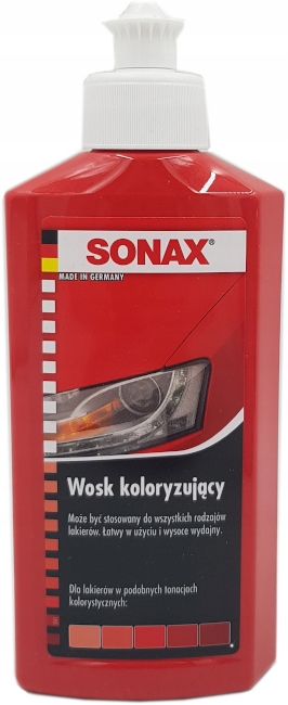 SONAX wosk koloryzujący nano CZERWONY 250ml