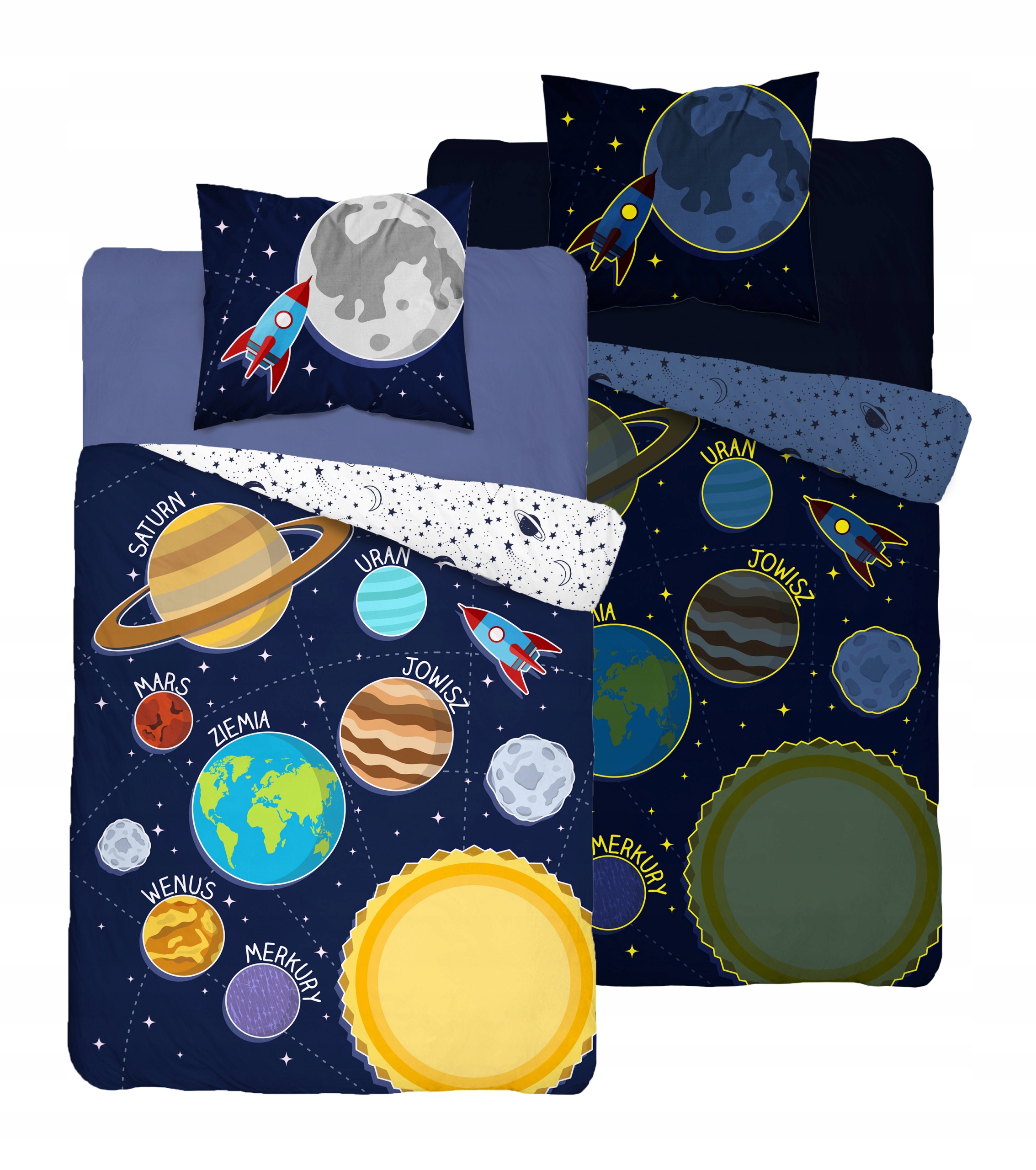 

Pościel 140x200 świecąca w ciemności planety kosmo