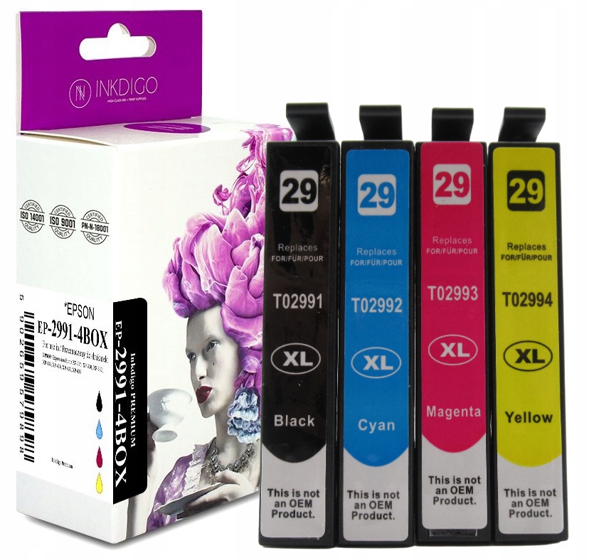 

4x Tusz Inkdigo do Epson 29 XL XP235 XP332 XP335