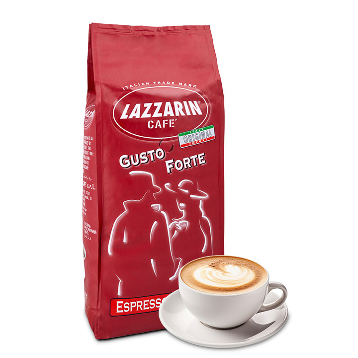 Levně Káva zrnková italská Lazzarin Gusto Forte 1 kg káva espresso čerstvě pražená