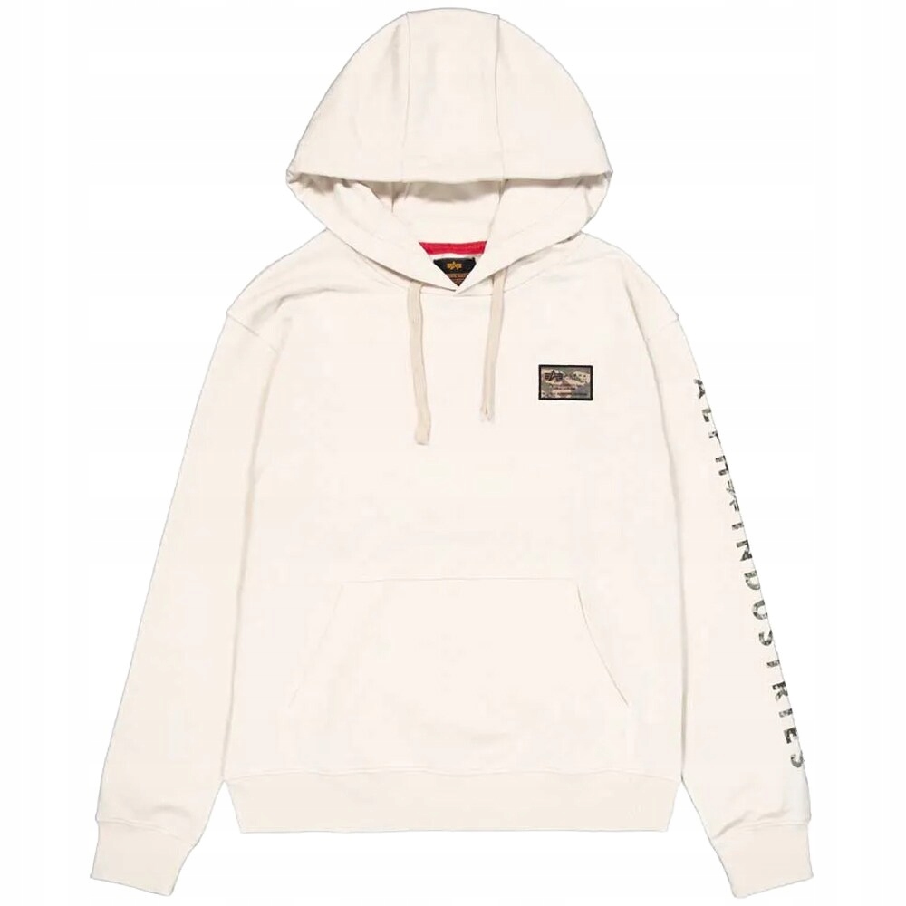 Mikina s kapucí Alpha Industries Camo Mikina s kapucí Vintage White S