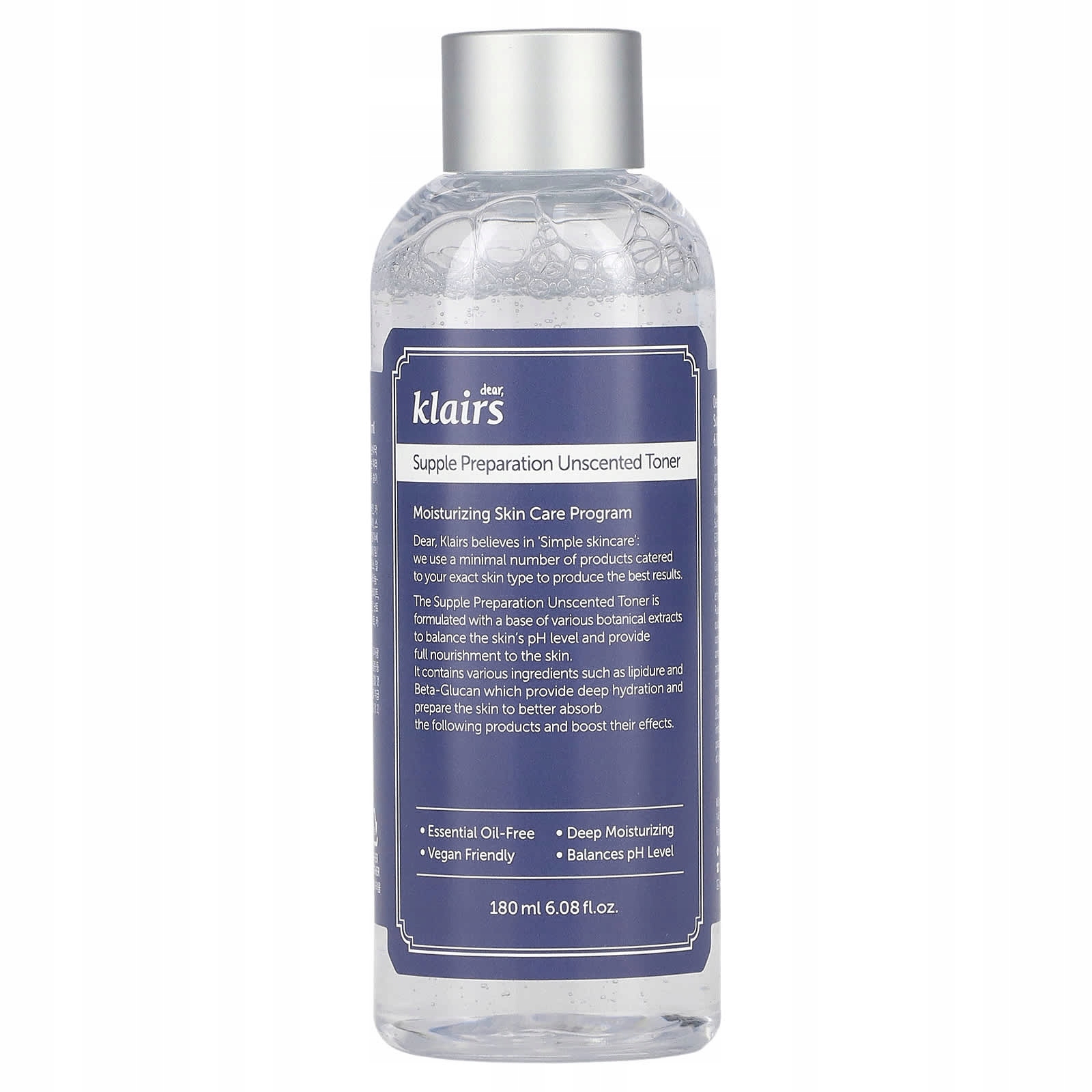 Klairs Supple Preparation Unscented Toner hydratační pleťové tonikum 180 ml