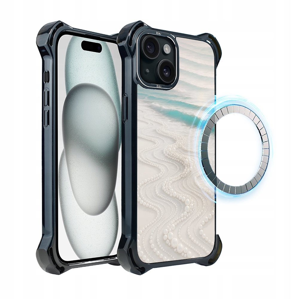 Pouzdro pro iPhone 15 Plus Ibizu DropGuard Ultra s MagSafe, korálová pláž
