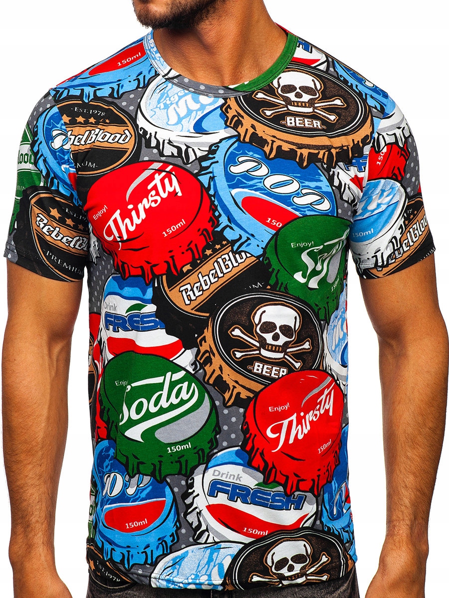

T-shirt Z Nadrukiem Multikolor 14944 Denley_m