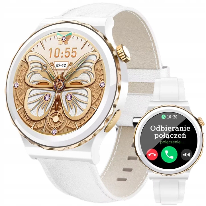 Chytré Hodinky Dámské Rubicon Rozhovory dva řemínky zlato-bílé