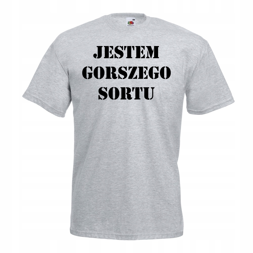 

Koszulka z nadrukiem Gorszy Sort Polaków M szara