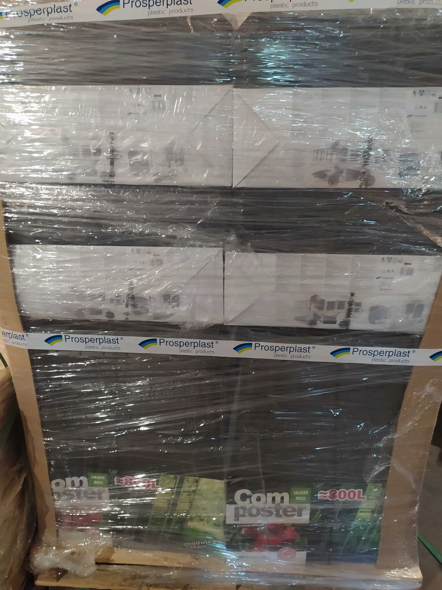 Kompostownik modułowy dwukomorowy 800L czarny Kod producenta IKLM800C-S411