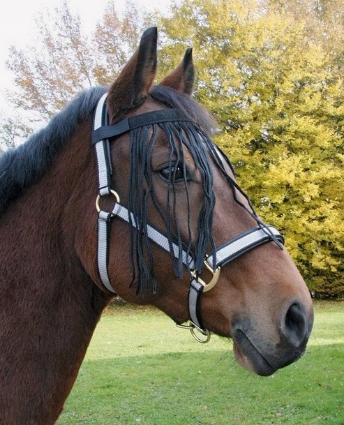 NACZÓŁEK Z FRENDZELKAMI NA RZEP DLA KONIA CZARNY FULL COVALLIERO