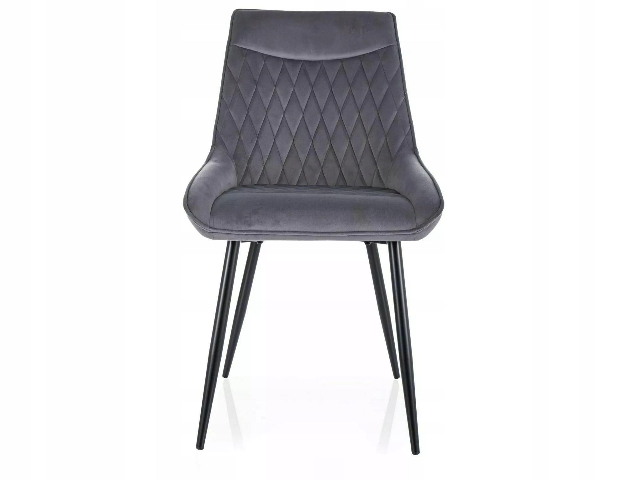Čalúnená stolička Agat Velvet čierna/sivá Sig