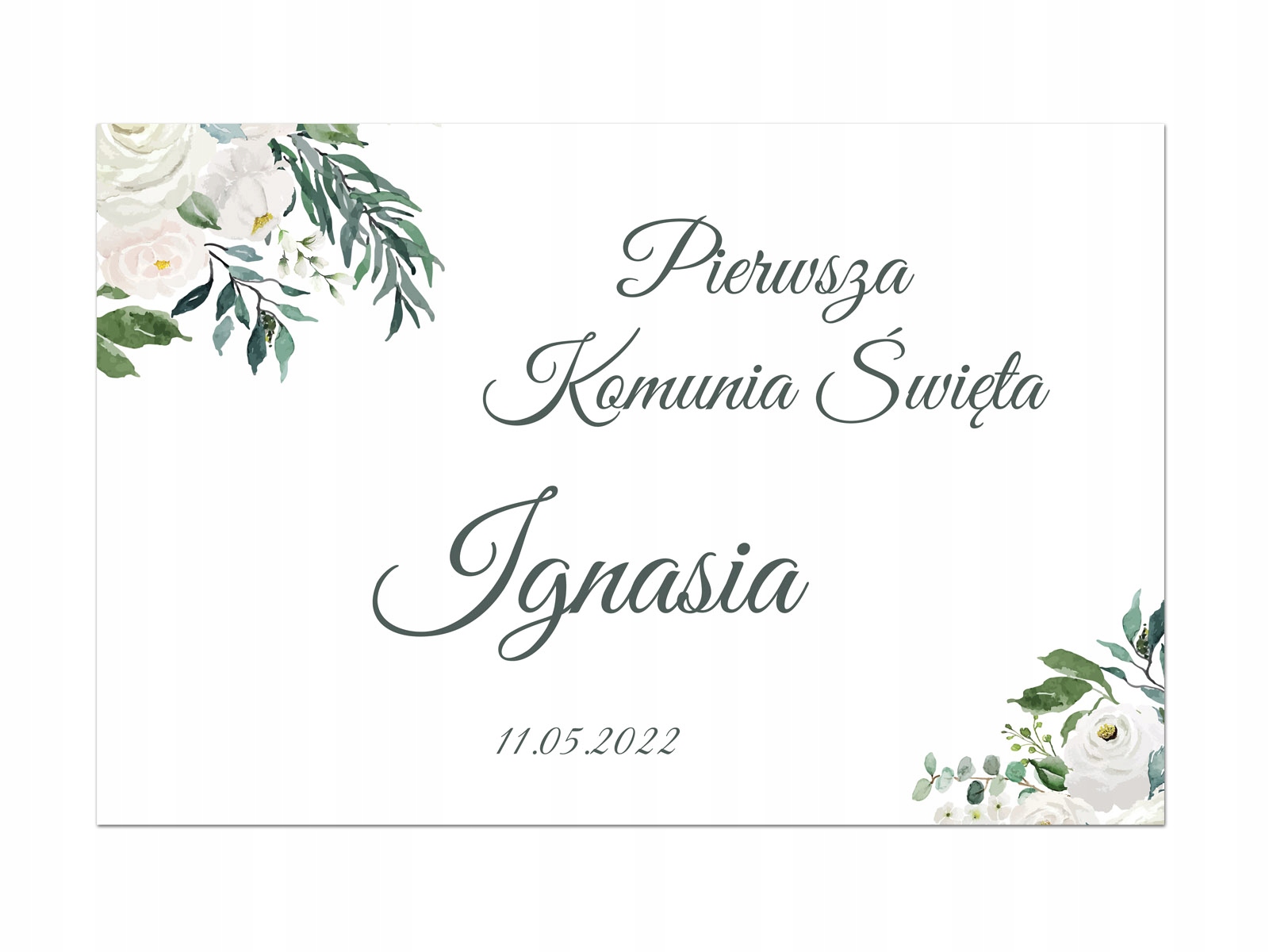 

Duży plakat komunijny Personalizowany 90x60cm