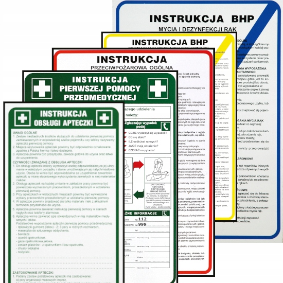 

Tablice Anro Bhp Ppoż, pierwsza pomoc, zestaw