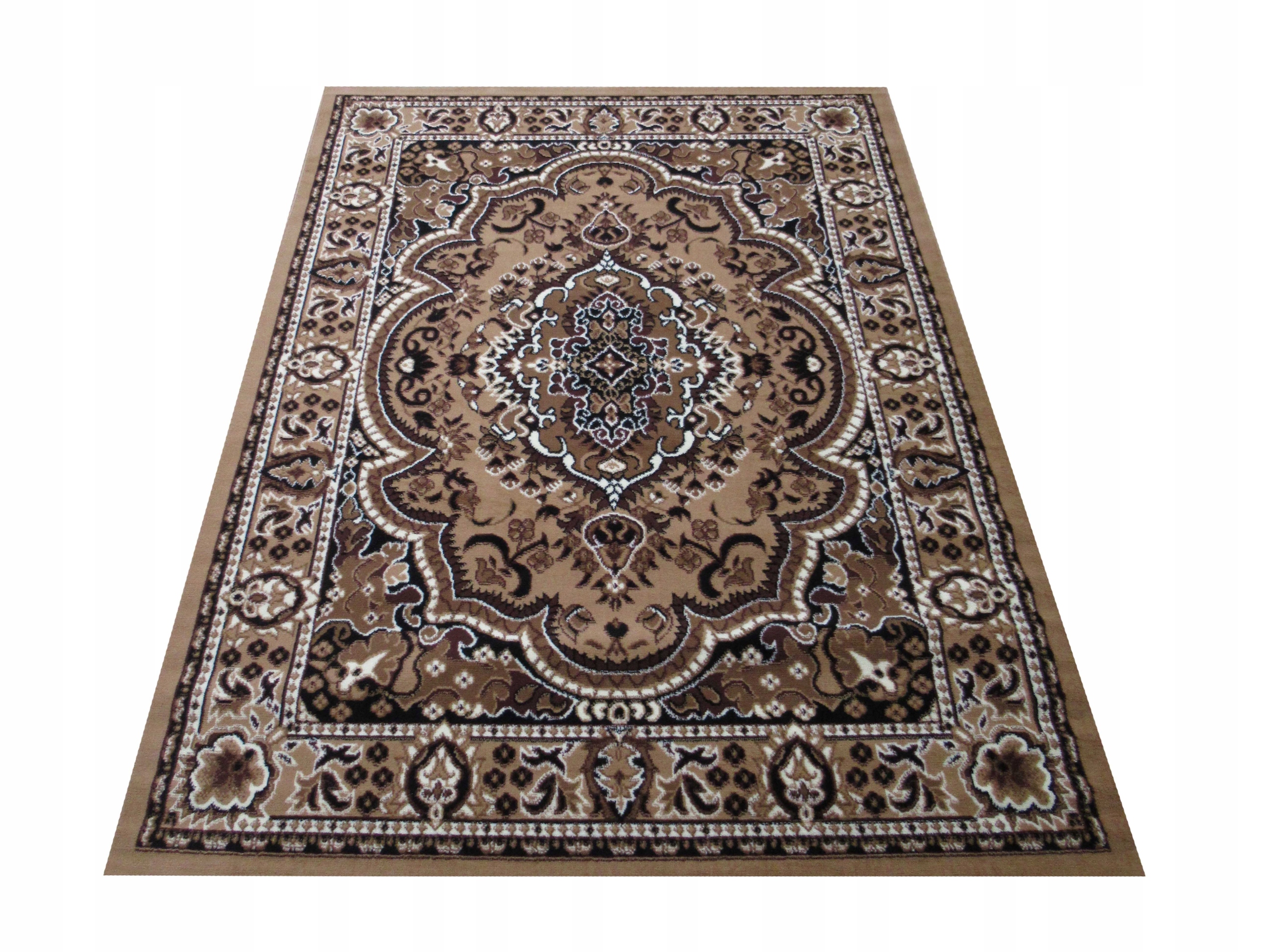 Dywan 150x210 cm brązowy klasyczny do salonu prostokątny Dywanpol