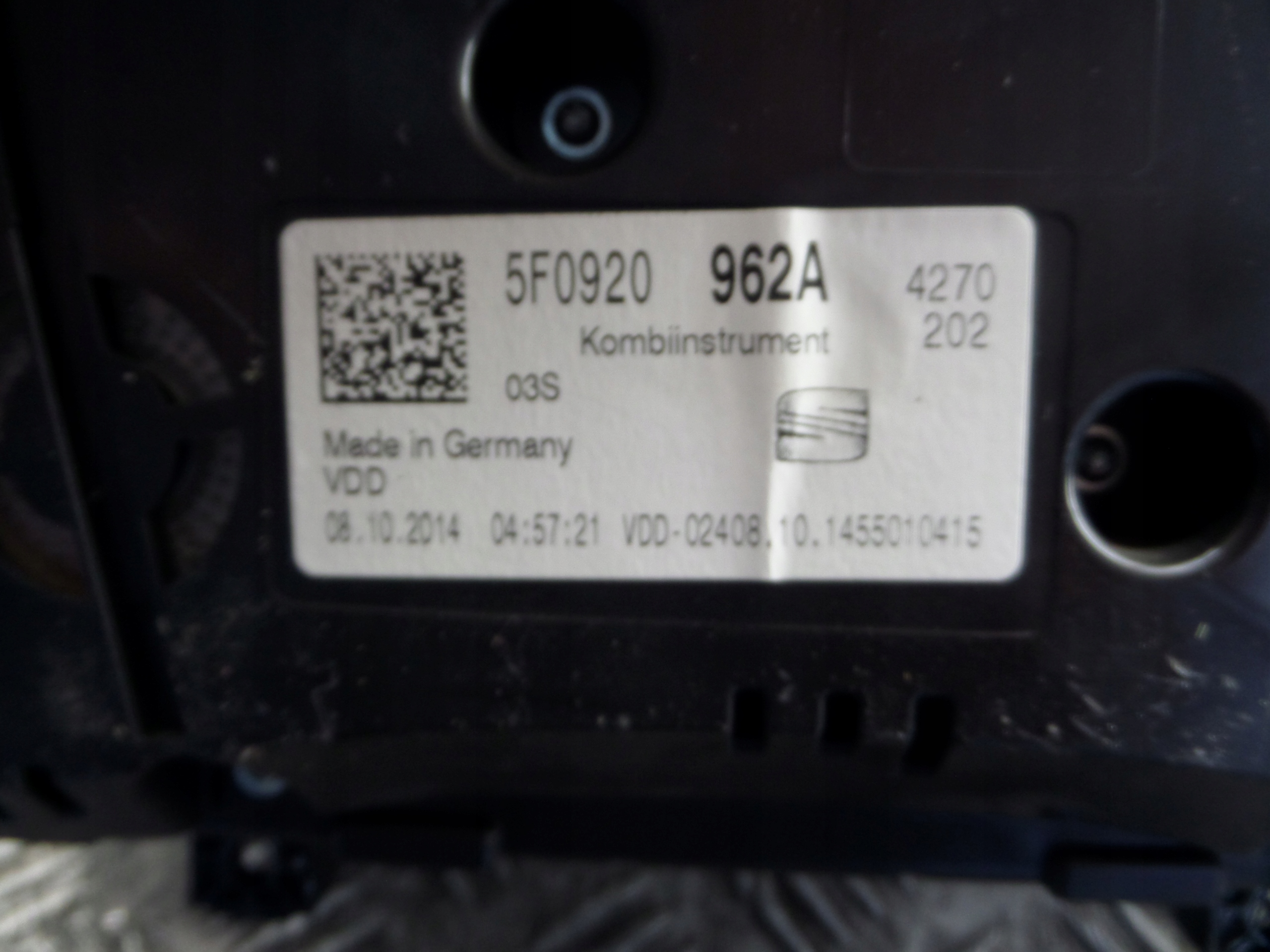 dials dials Anglik Seat Leon 3 III FR 5F0920962A