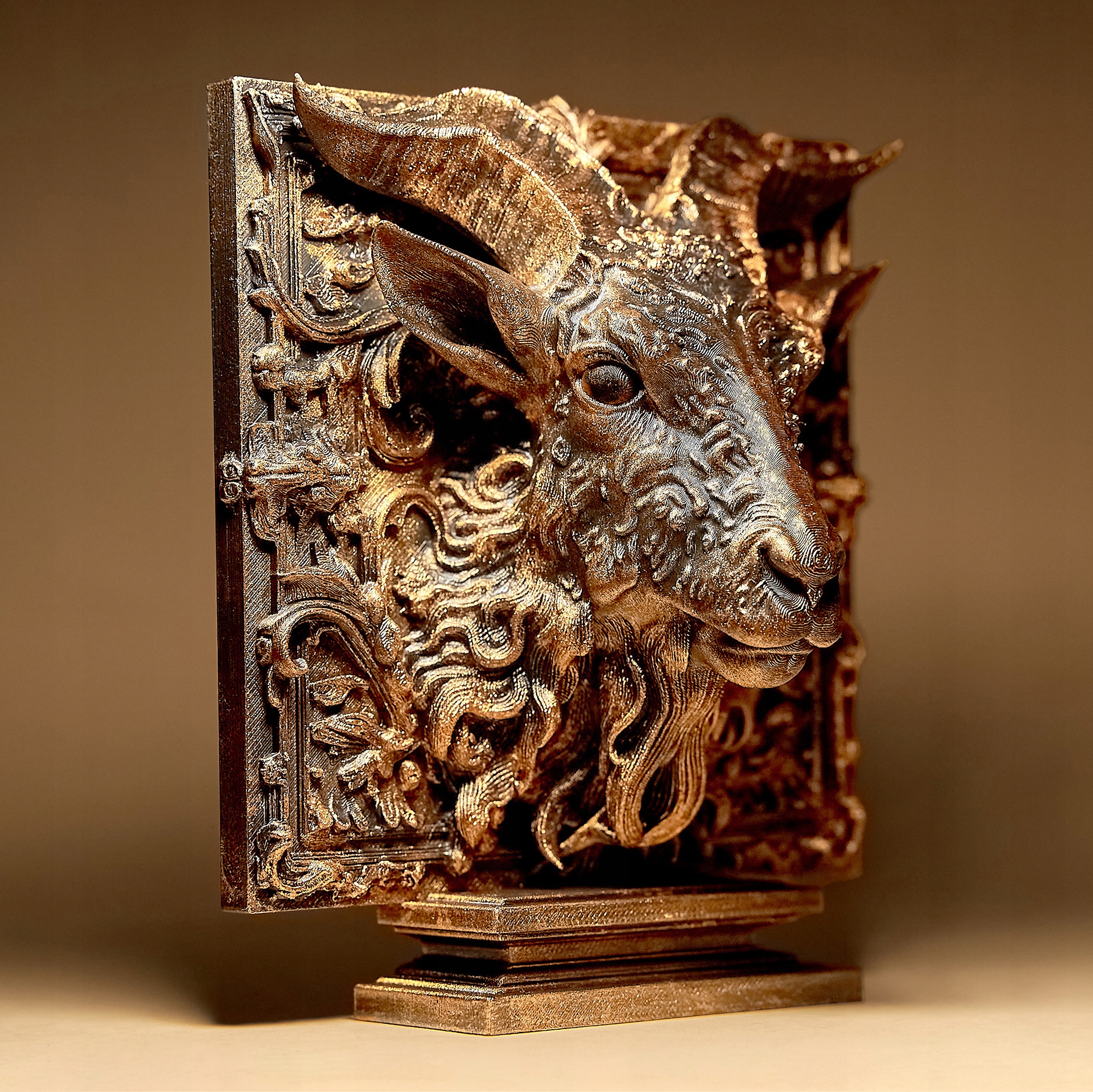 Koza Čínské znamení zvěrokruhu Soška Socha Figurka Dekorace 3D tisk 15 cm