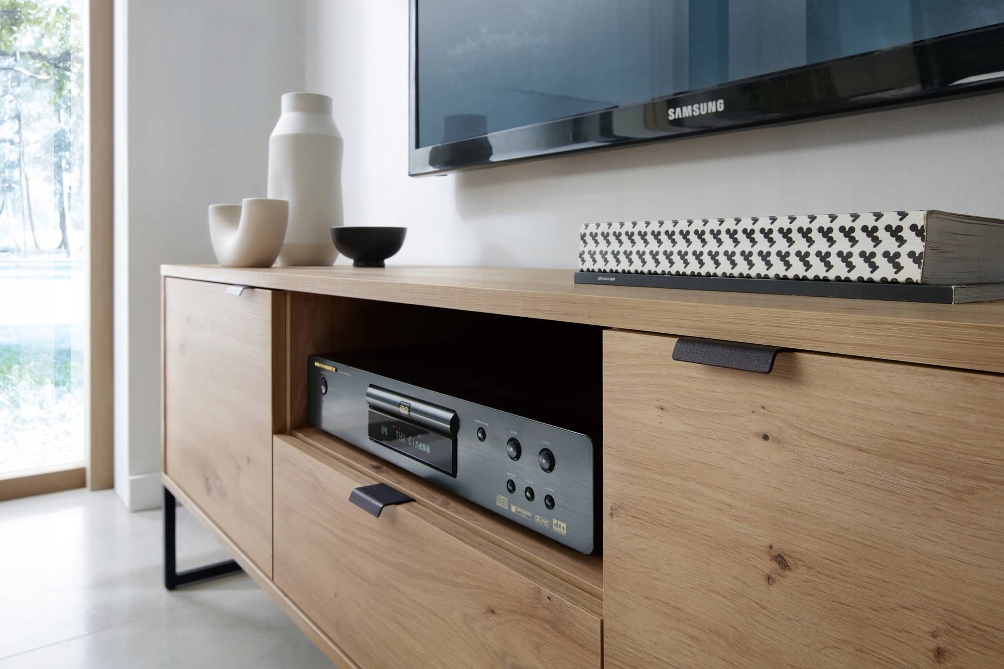 Szafka RTV z szufladą 153 cm NOAH dąb artisan Typ stojąca