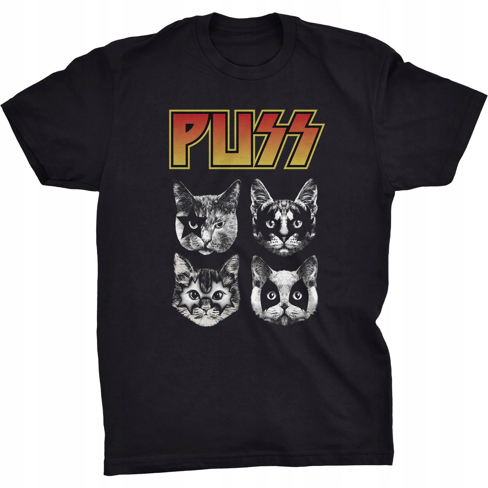 

Puss Cats Koszulka Dla Kociary Kiss Rock Metal Kot