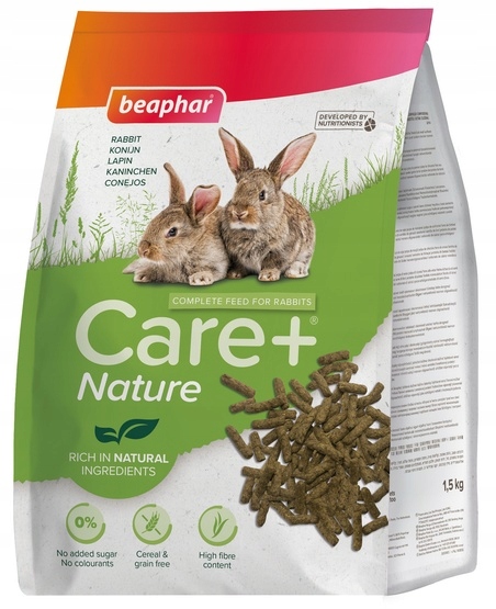 Krmivo Pro Králíky Care+ Nature Bezobilná Směs Premium Beaphar 1,5