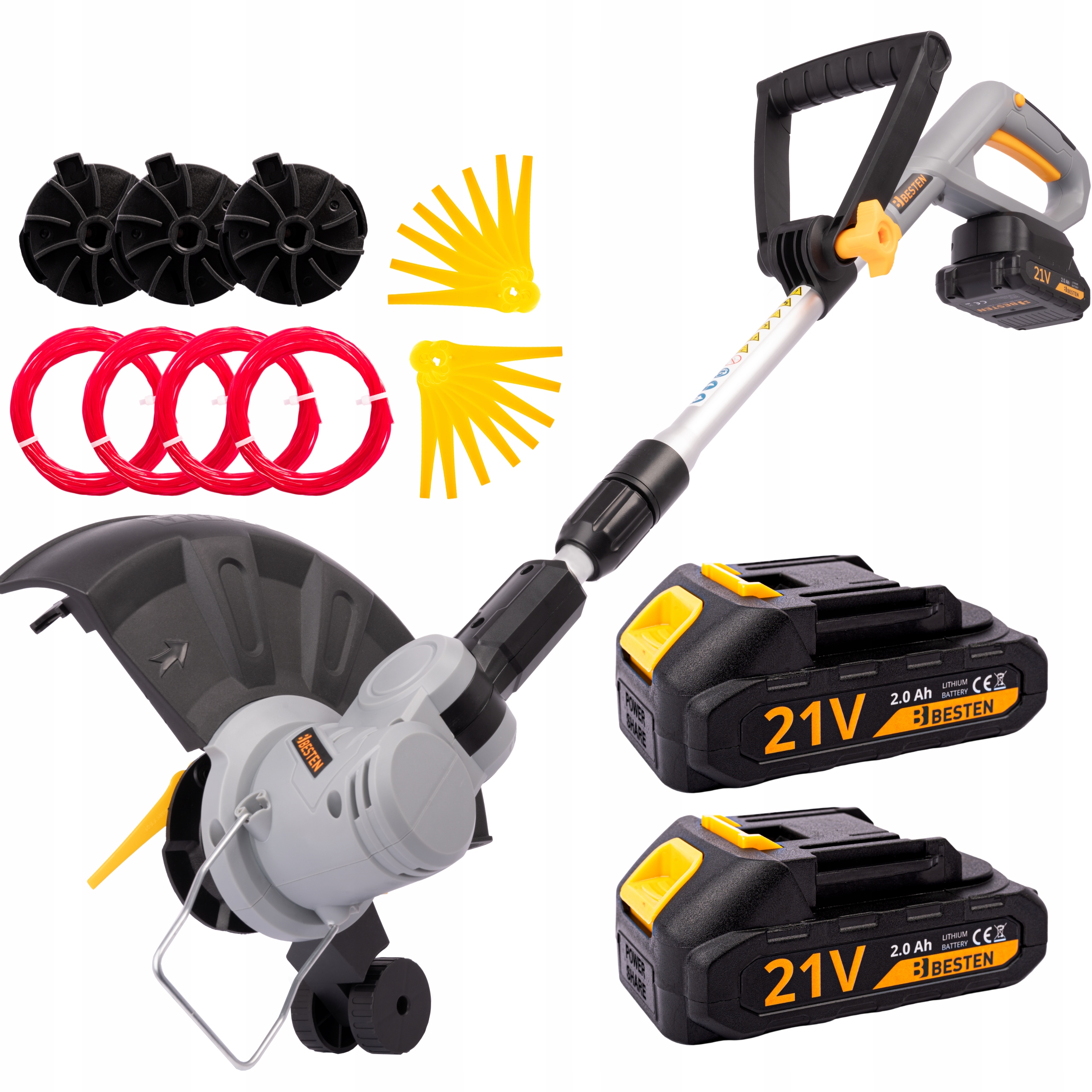 Akumulátorový Vyžínač Vyžínač Na Kolesách Na Trávu Kosa Sada Čepelí