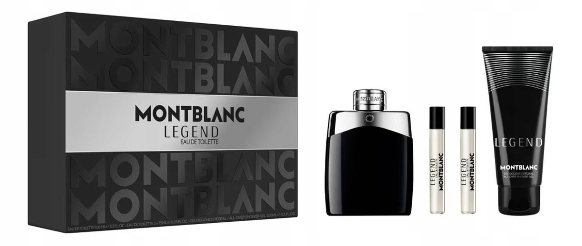 Mont Blanc Legend sada toaletní voda 100 ml toaletní voda 2 x 7.5 ml gel 100 ml